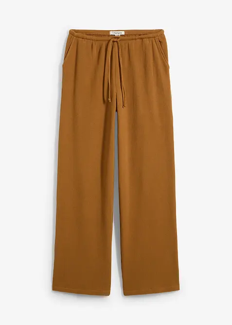 Gestructureerde broek van puur katoen, bonprix