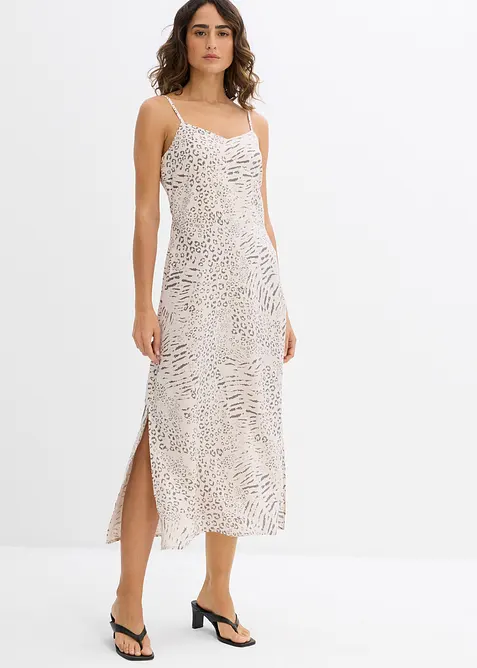 Jurk met spaghettibandjes van soepele viscose, bonprix