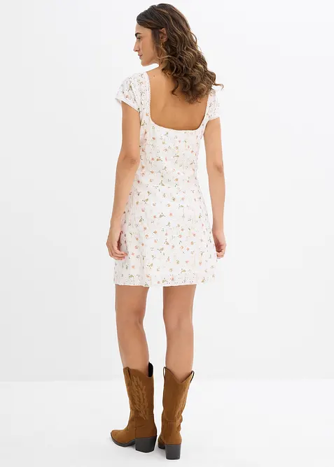 Kanten jurk met bloemmotief, bonprix