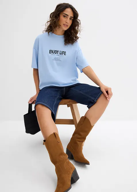 Oversized shirt van puur biologisch katoen, bonprix