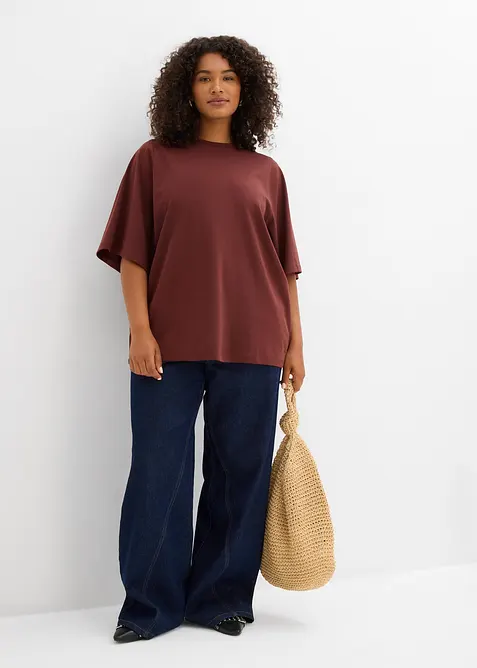 Oversized shirt met wijde mouwen van biologisch katoen, bonprix