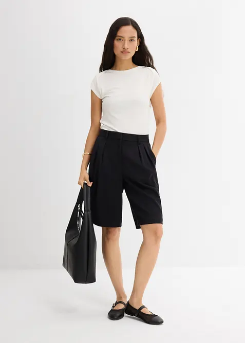 Geribde top van een zachte modalmix, bonprix