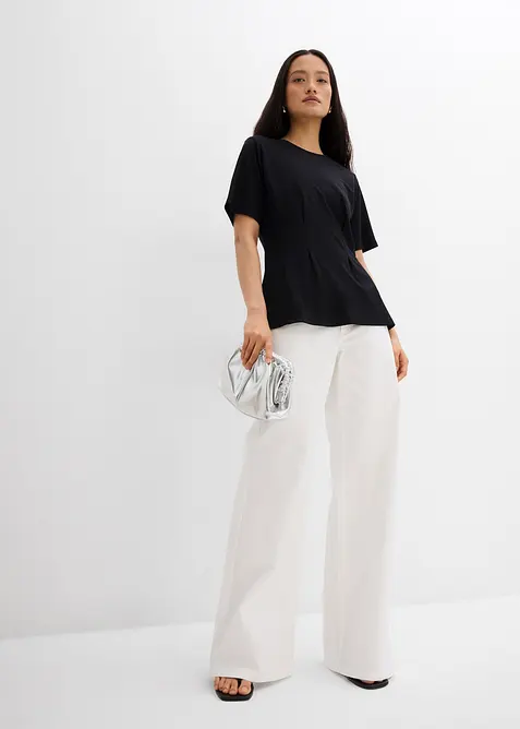 Getailleerd shirt in comfortabele Punto di Roma, bonprix