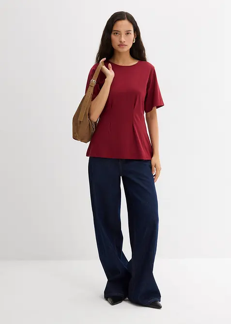 Getailleerd shirt in comfortabele Punto di Roma, bonprix