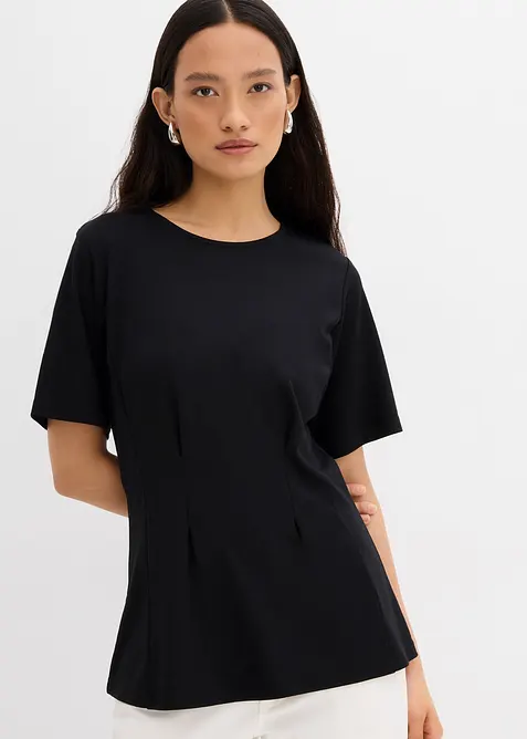 Getailleerd shirt in comfortabele Punto di Roma, bonprix