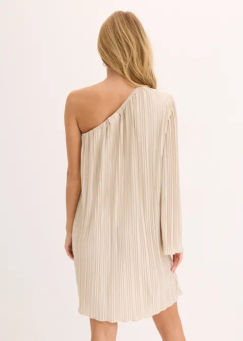 Mini jurk met plissé, bonprix