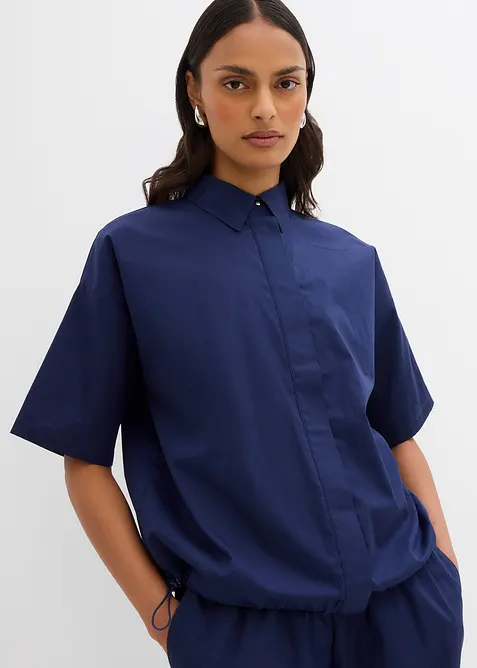 Oversized blouse van katoen, bonprix