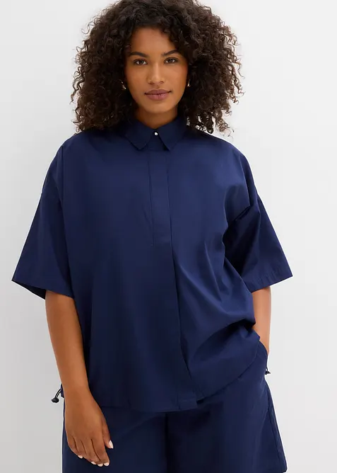Oversized blouse van katoen, bonprix