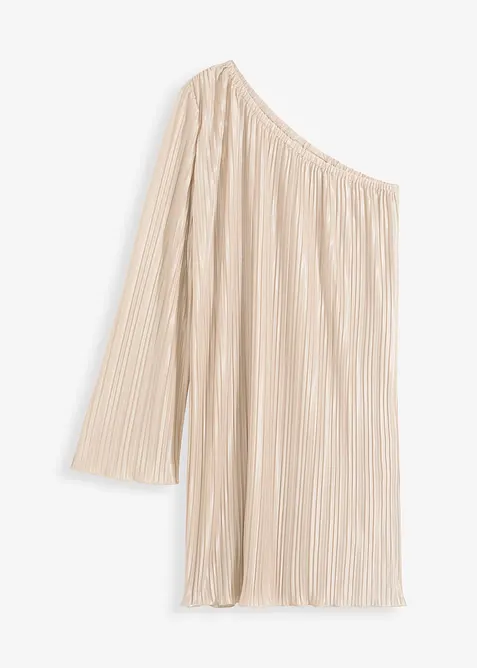 Mini jurk met plissé, bonprix