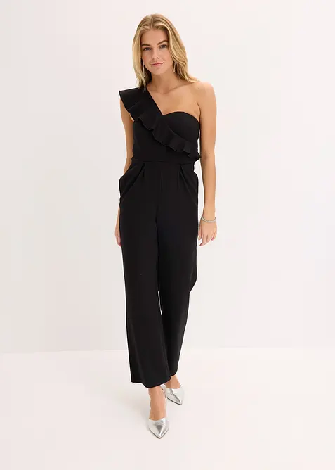 One shoulder jumpsuit met lichte viscose, bonprix