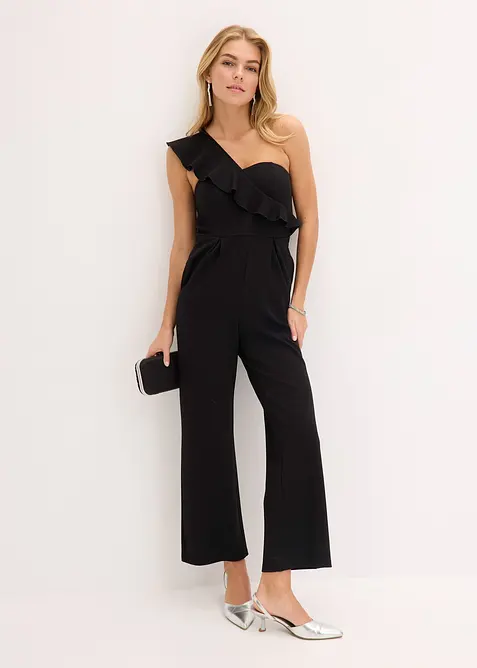 One shoulder jumpsuit met lichte viscose, bonprix