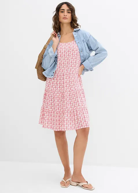 Jurk met spaghettibandjes van soepele viscose, bonprix