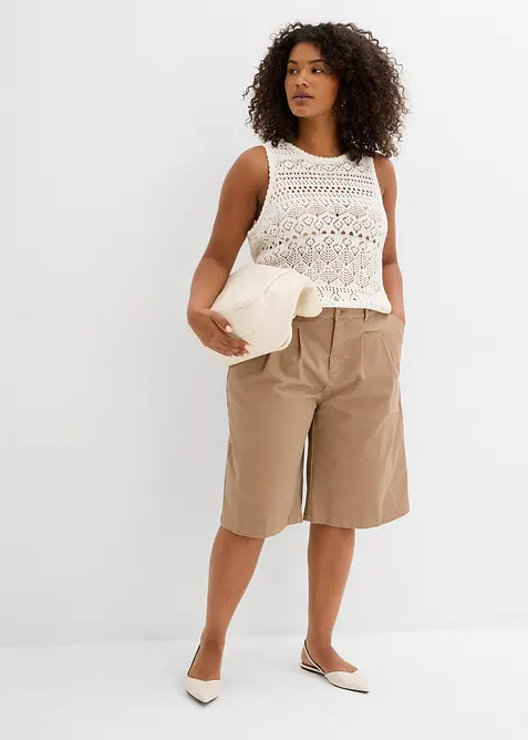 Lange bermuda in een elastische katoenmix, bonprix