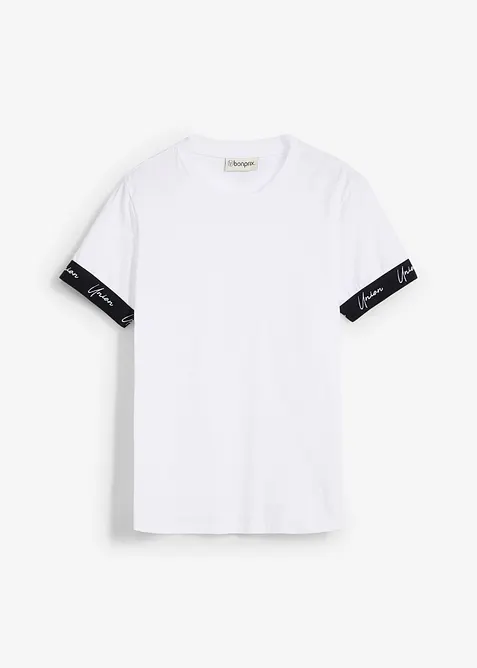 T-shirt van puur biologisch katoen, slim fit, bonprix