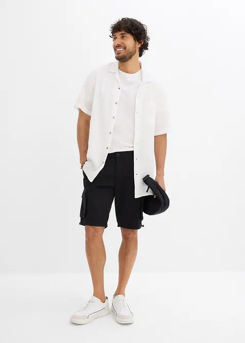 Cargo bermuda met comfortabele band, regular fit, bonprix