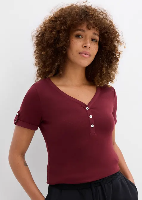 Henley shirt van puur biologisch katoen, bonprix