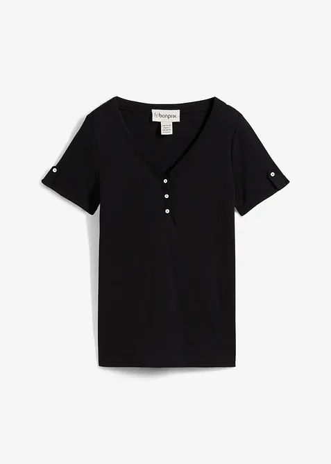 Henley shirt van puur biologisch katoen, bonprix