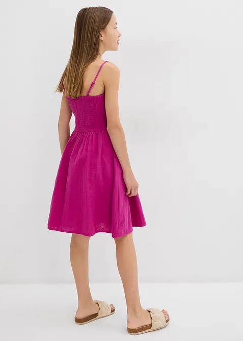 Jurk met spaghettibandjes van luchtige mousseline, bonprix