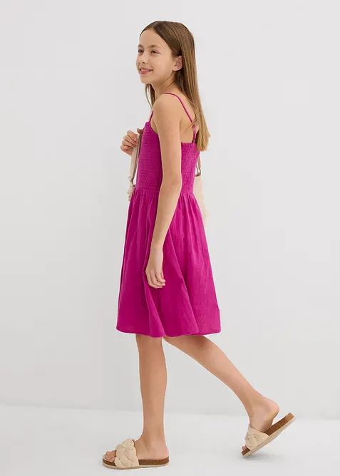 Jurk met spaghettibandjes van luchtige mousseline, bonprix