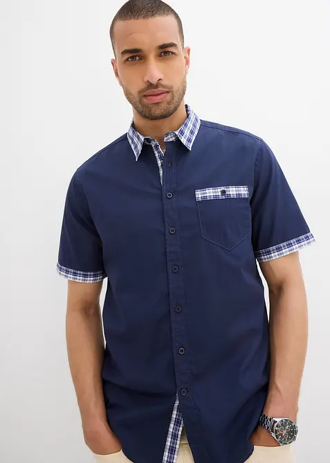 Overhemd van katoen met korte mouwen, bonprix