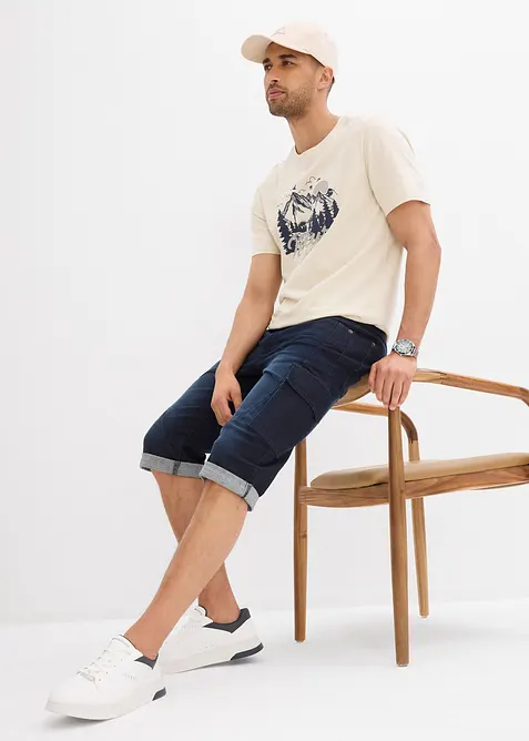 Stretch jeans cargo bermuda, regular fit, bonprix