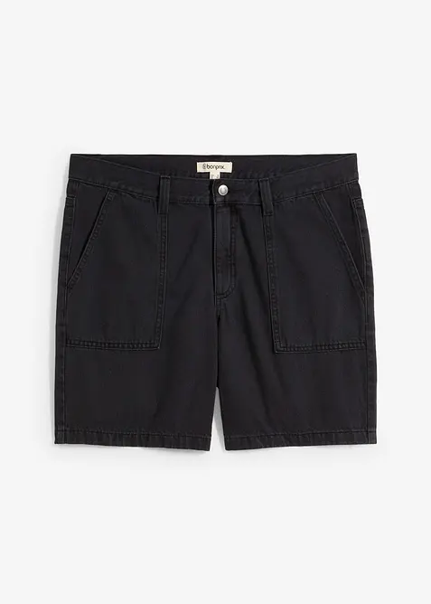 Twill short van katoen, loose fit, bonprix
