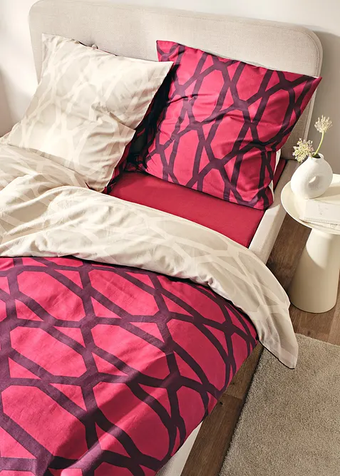 Dubbelzijdig dekbedovertrek met een grafische print, bonprix