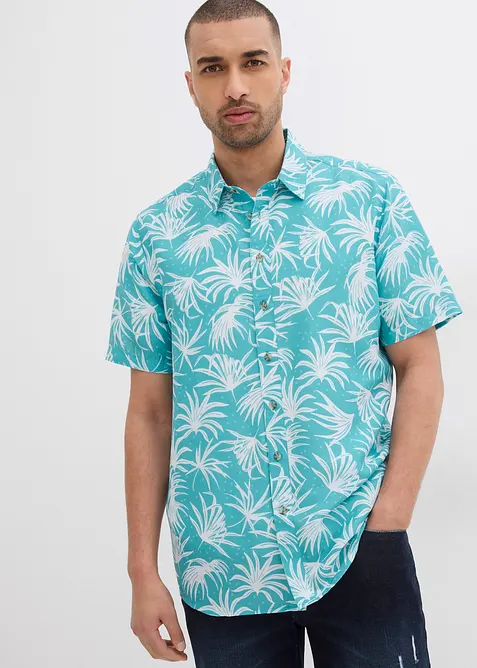 Overhemd met korte mouwen van viscose, bonprix