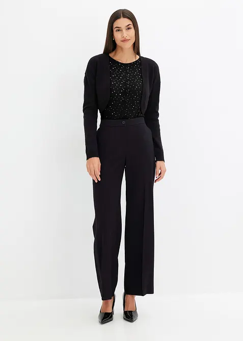 Longsleeve van glazend mesh, bonprix