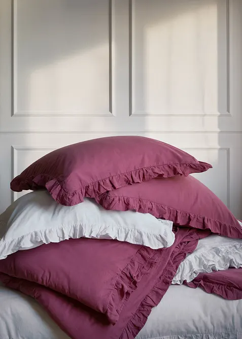 Dekbedovertrek met ruches, bonprix