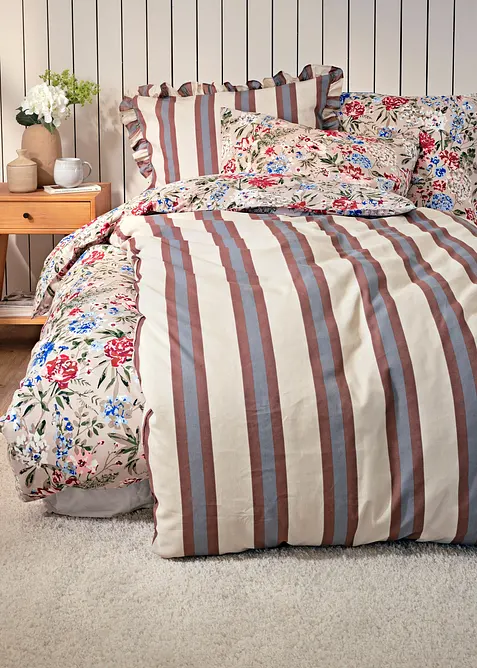 Dekbedovertrek met bloemmotief, bonprix