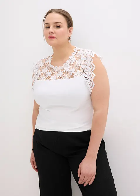 Shirt met kant, bonprix