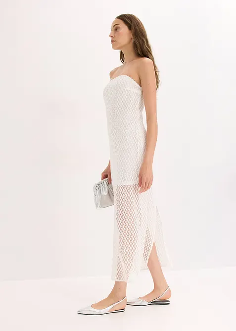 Off shoulder jurk met kant, bonprix