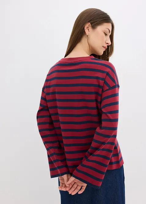 Gestreept shirt van puur biologisch katoen, bonprix