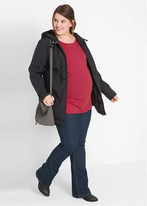 Softshell zwangerschapsjas/draagjas, verstelbaar in wijdte, bonprix