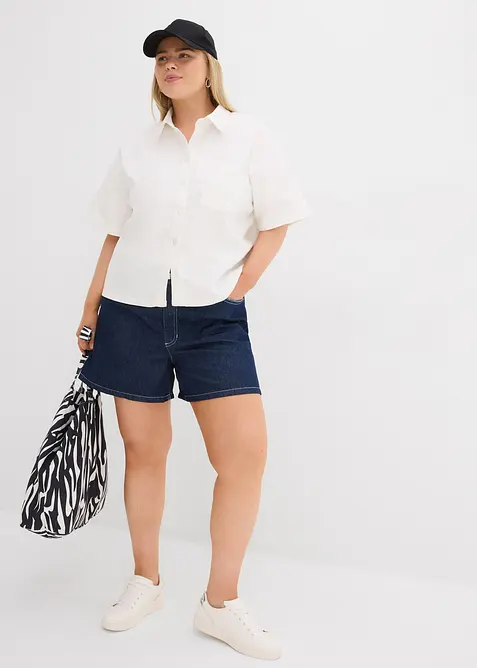 Oversized spijkerblouse, bonprix