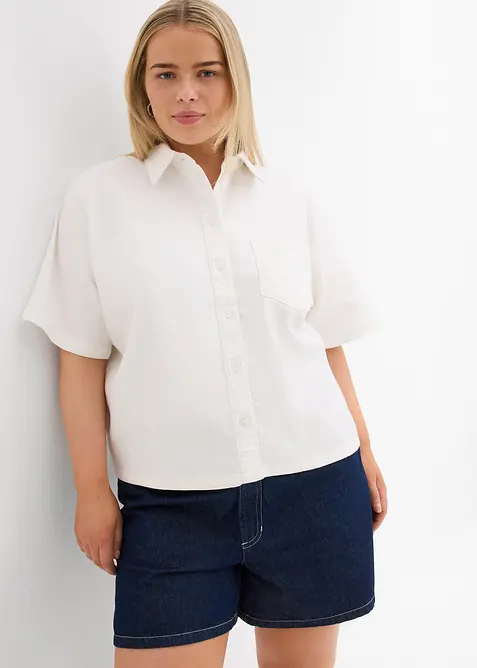 Oversized spijkerblouse, bonprix