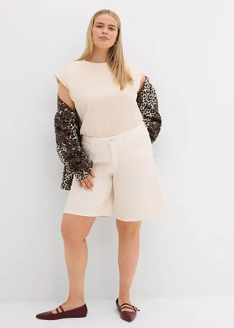 Jeans bermuda, mid waist, bonprix