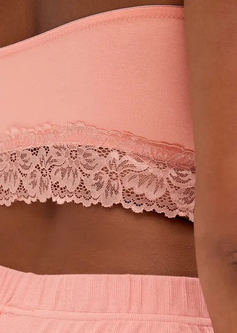 Bandeau bh (set van 2) met biologisch katoen, bonprix