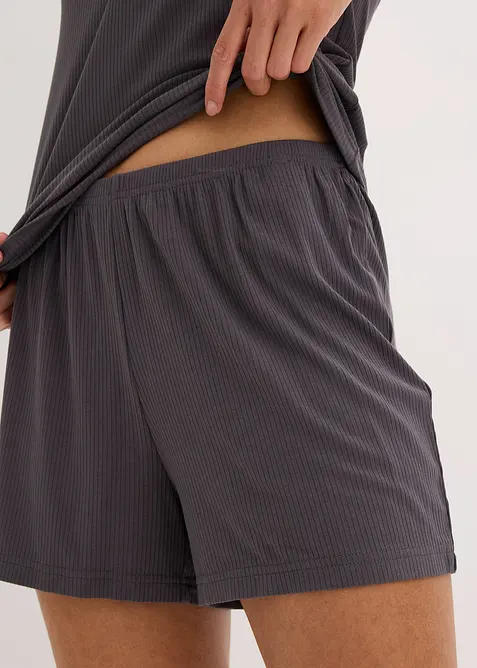 Shortama van zacht ribmateriaal, bonprix