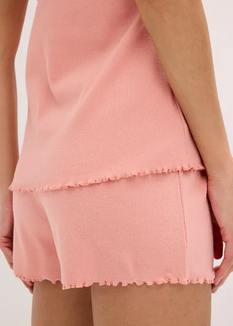 Shortama met sierlijk kant, bonprix