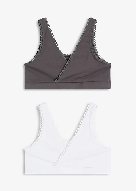 Dubbelzijdig Bralette met zacht katoen (set van 2), bonprix