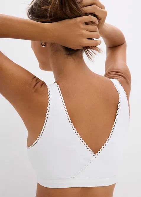 Dubbelzijdig Bralette met zacht katoen (set van 2), bonprix