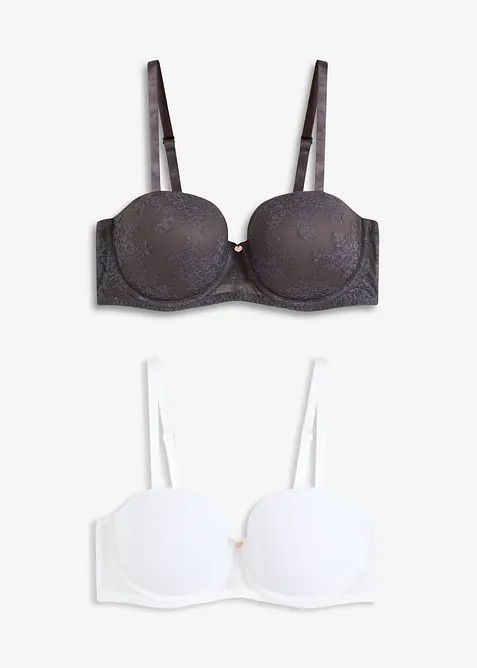 Balconette bh met sierlijk kant (set van 2), bonprix