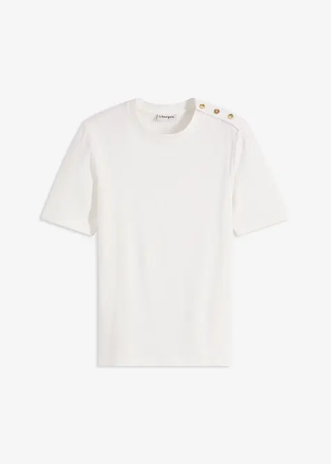 Geribd shirt van een zachte viscosemix, bonprix