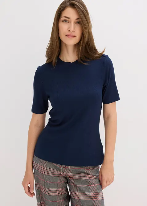 Geribd shirt van een zachte viscosemix, bonprix