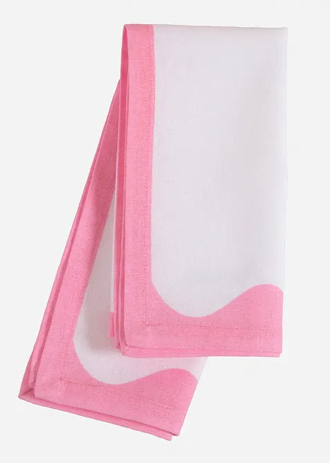Stoffen servetten met een gekleurde rand (set van 2), bonprix