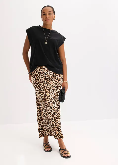 Midi rok van soepele viscose, bonprix