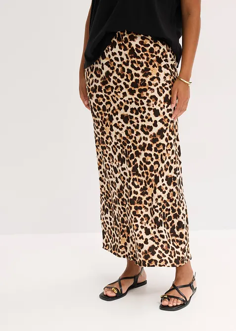 Midi rok van soepele viscose, bonprix