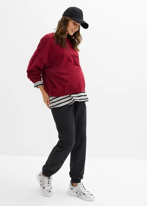 Zwangerschaps joggingbroek in een zachte katoenmix en met comfortabele tailleband, bonprix